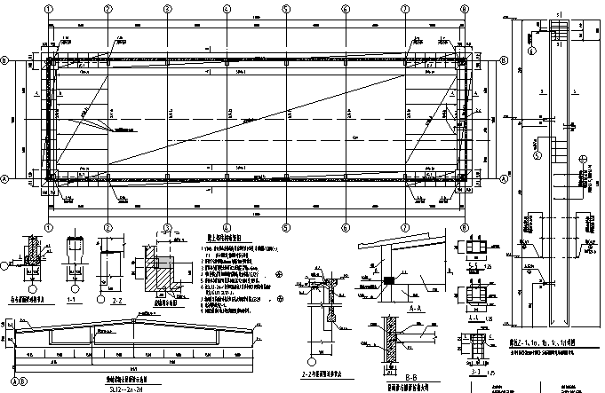 加固建筑cad资料下载-厂区锅炉房改餐饮混凝土加固施工图CAD