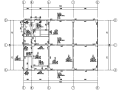 单层小型办公混凝土框架结构施工图CAD