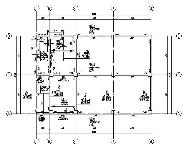 菜市场框架结构施工图资料下载-单层小型办公混凝土框架结构施工图CAD