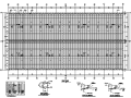 双跨展览厅钢结构门刚施工图CAD