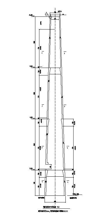 35m变高度箱梁结构资料下载-某35m高混凝土烟囱结构施工图CAD