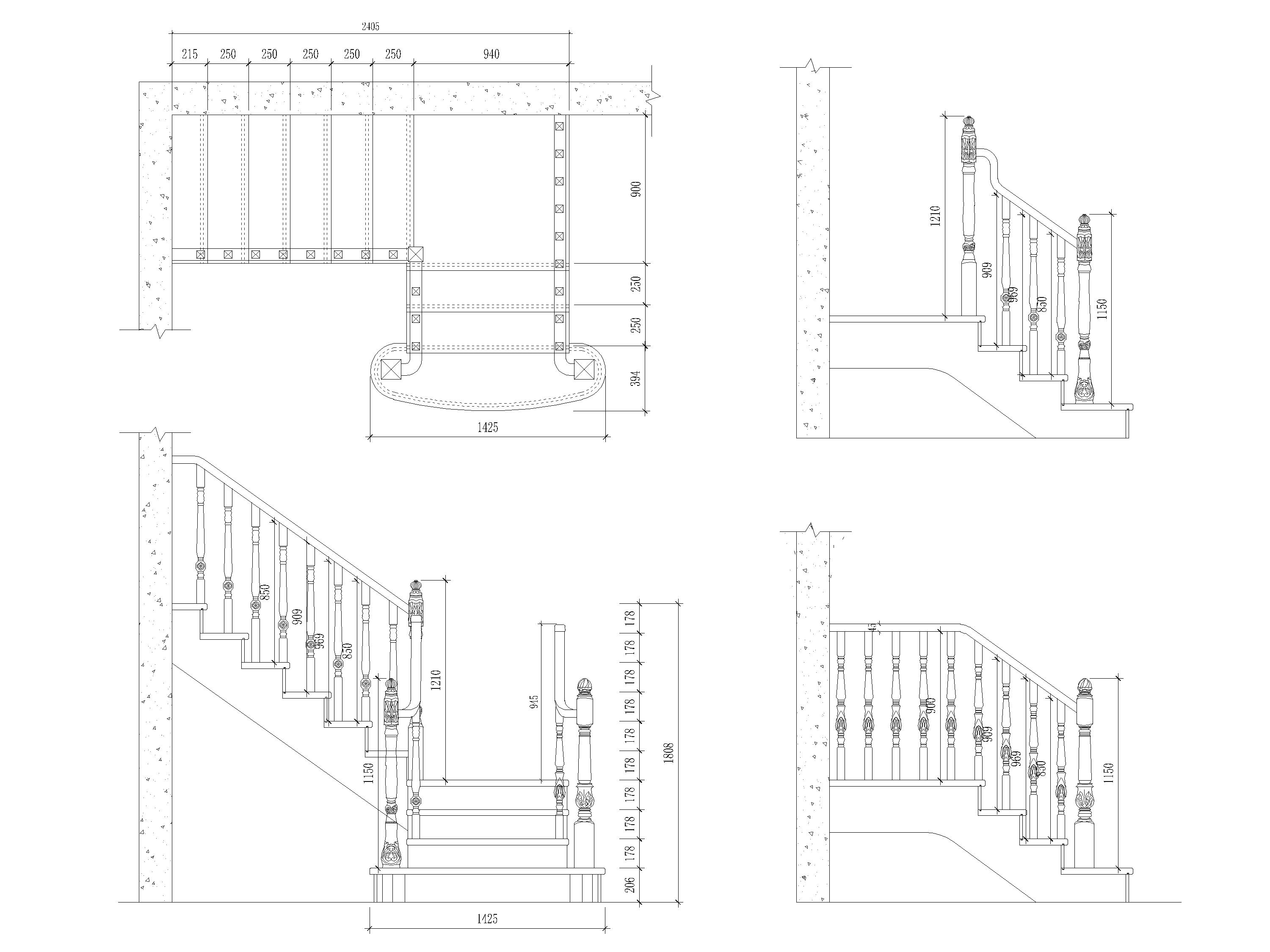 L型楼梯平面图尺寸-千图网