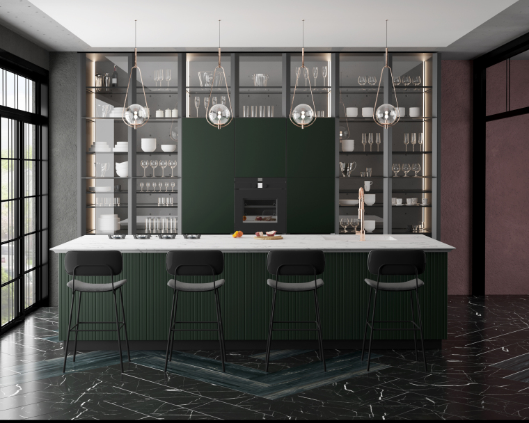 3d现代室内模型资料下载-现代家装样板间餐厅设计3D模型+效果图