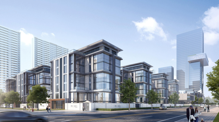 [四川]现代风138亩高层 联排 商墅建筑方案