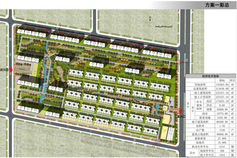 规划建筑方案中标资料下载-[吉林]199亩地高层+洋房中标建筑方案