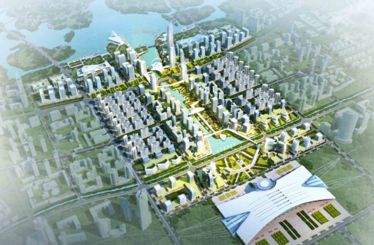滨水城市新区设计资料下载-[浙江]都市新区总体规划滨水城市设计