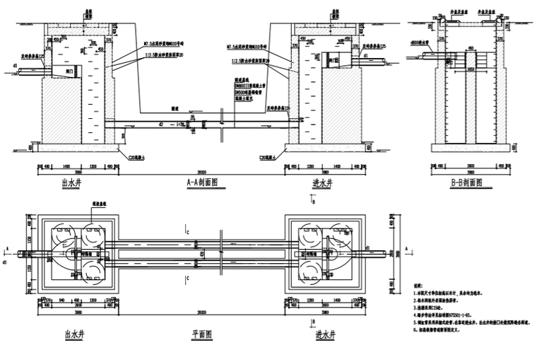 雨水出水口大样图资料下载-虹吸管大样图PDF_出水口大样图PDF