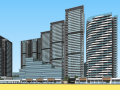 高层住宅酒店公寓总体建筑SU模型
