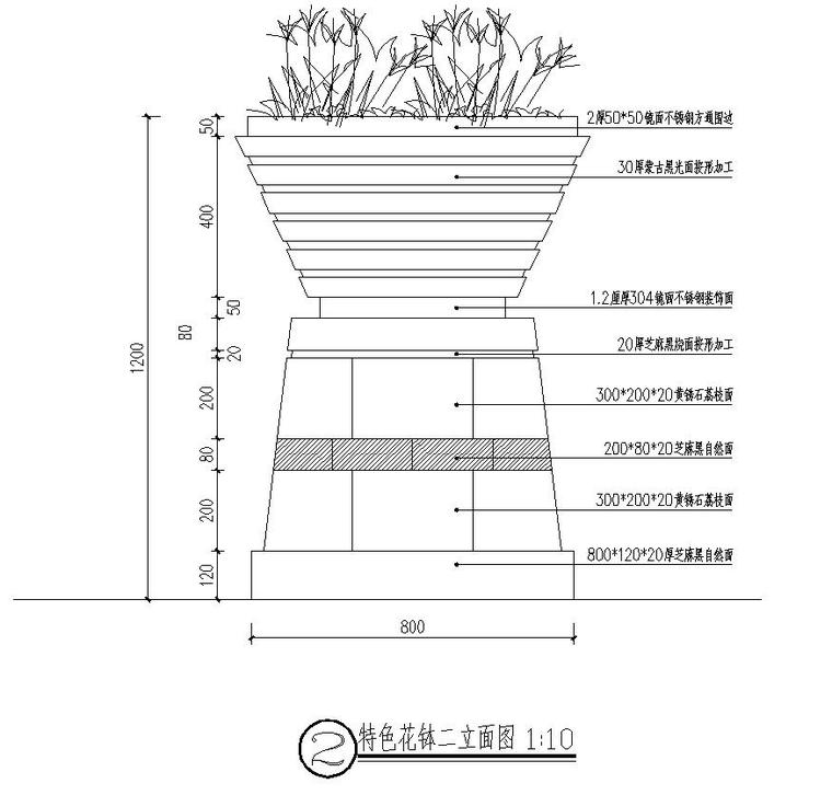 欧式景观风格公寓资料下载-欧式风格景观花钵详图设计