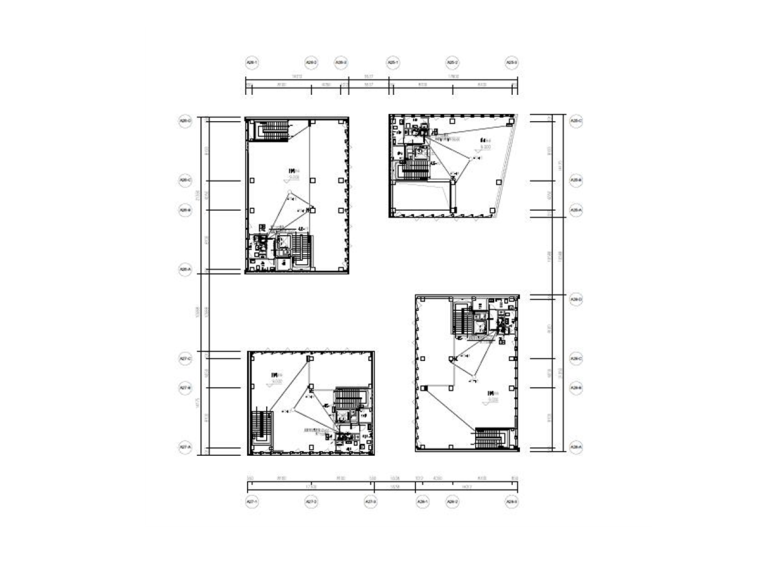 区办公楼室内施工图纸资料下载-上海商务区办公楼组团及地库电气施工图