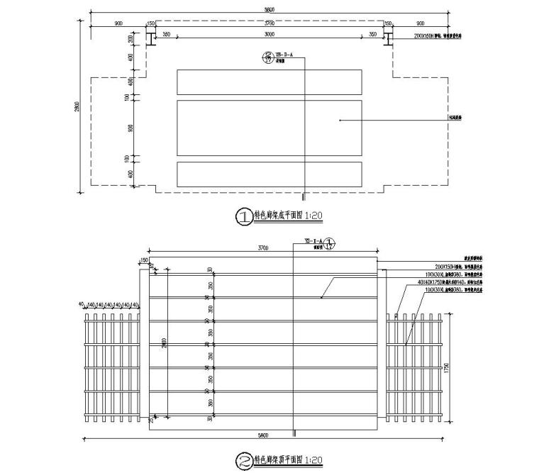 h型钢cad资料下载-特色单臂室H型钢廊架详图设计