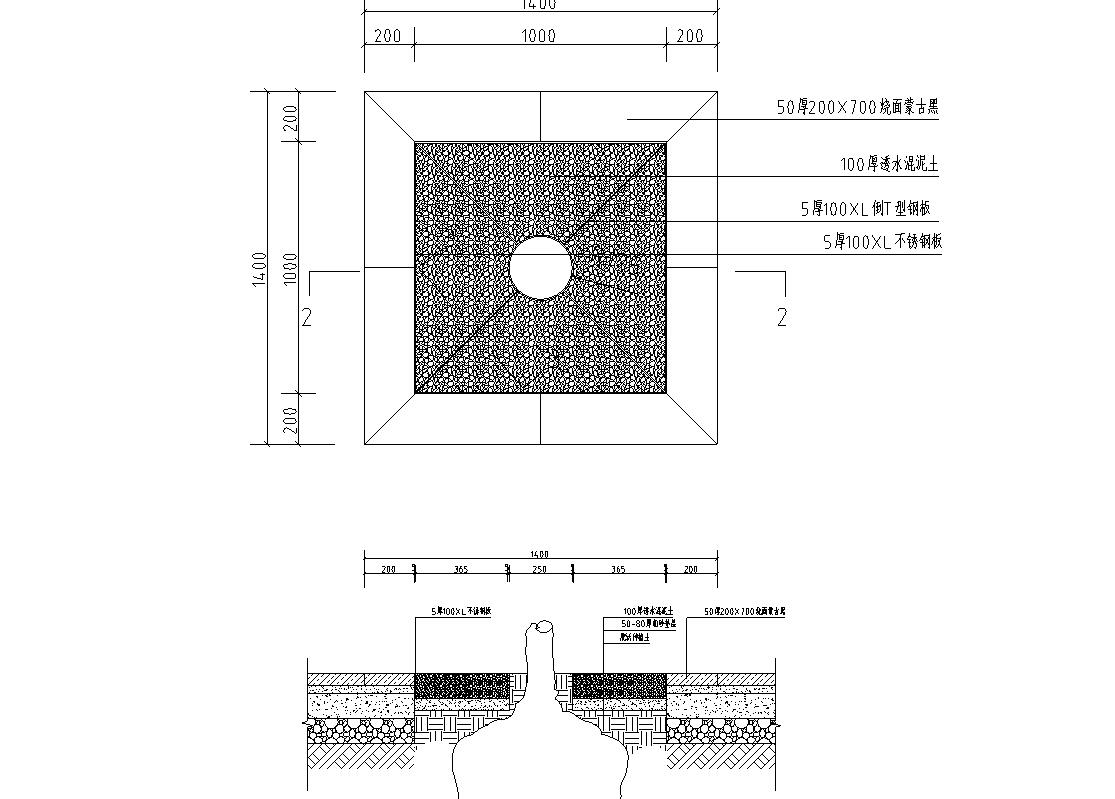 特色多种树池做法详图设计