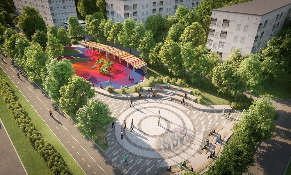 [分享]三角形街角绿地,设计参考