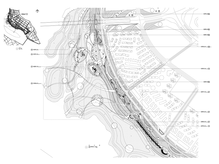 CAD景观绿化苗木图资料下载-[遂宁]滨江景观带绿化设计CAD施工图