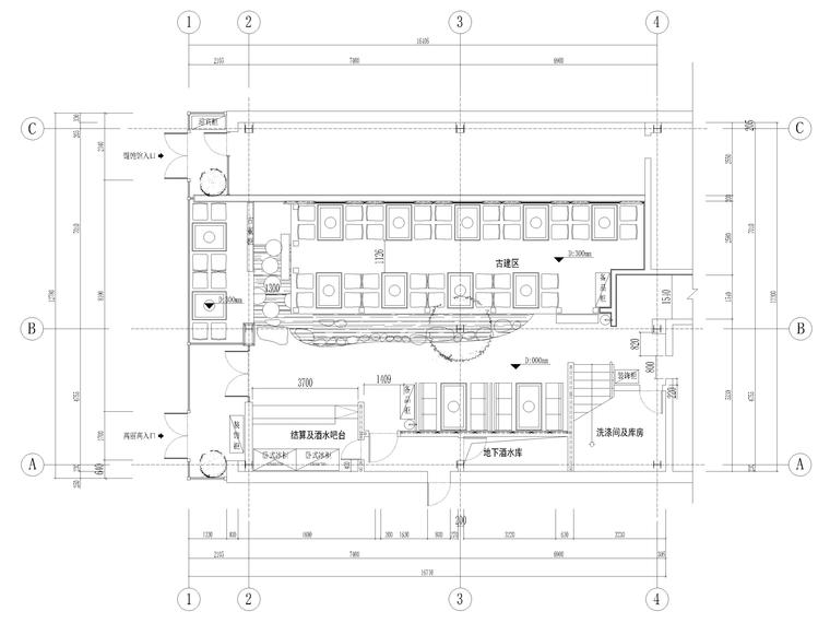 复古烤肉店效果图资料下载-[北京]356㎡二层韩式烤肉店室内装修施工图