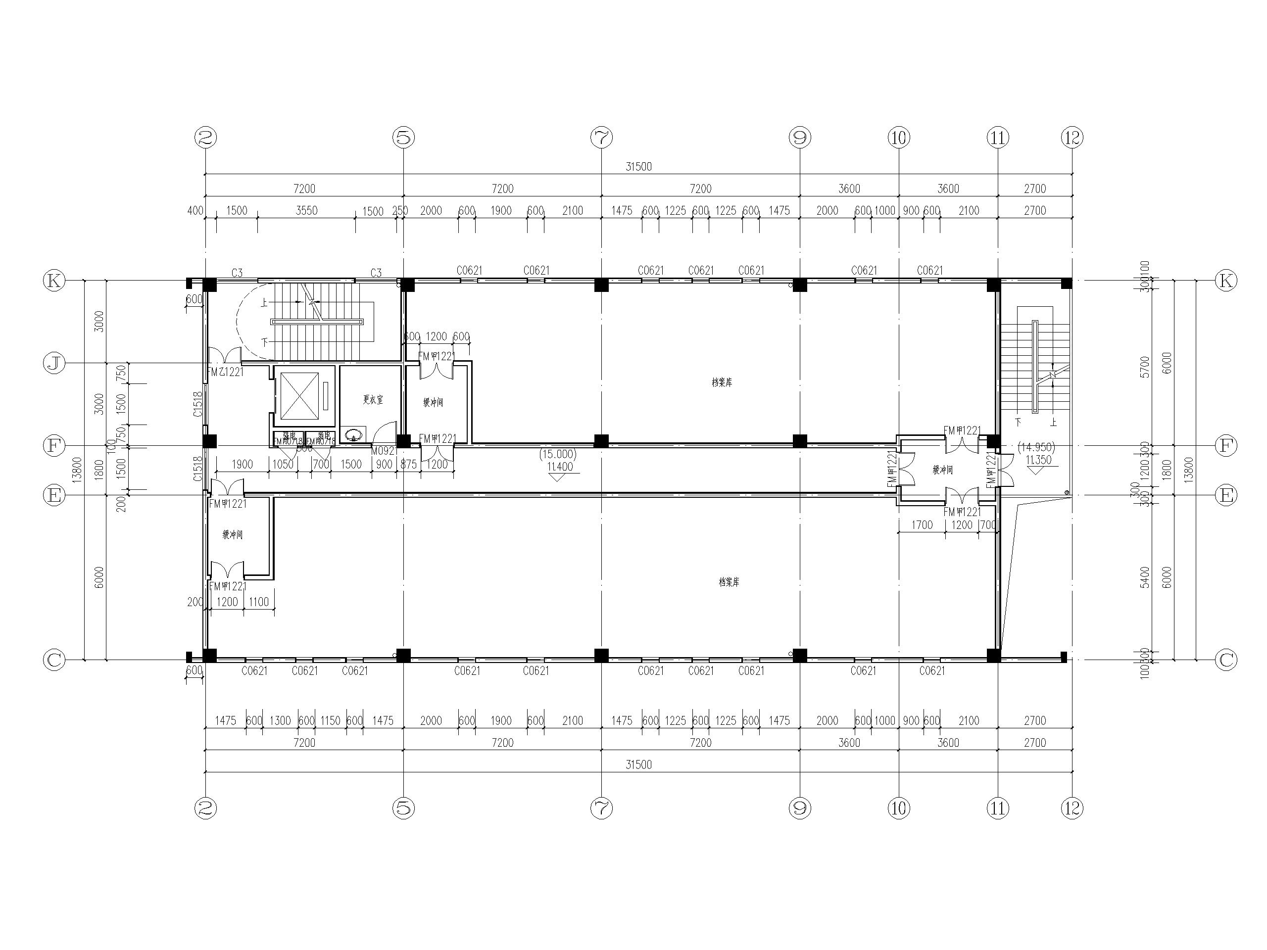 六层框架结构档案馆建筑施工图2018