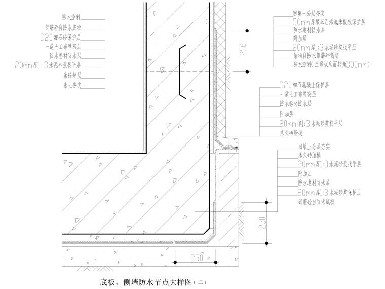 女儿墙防水构造cad资料下载-防水节点大样图（CAD，28张）