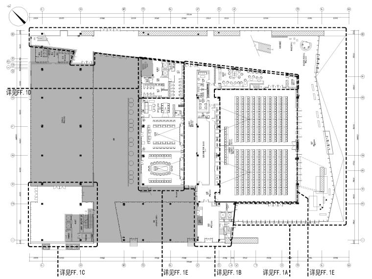 空间办公空间资料下载-[深圳]会议交流中心办公空间室内装修施工图