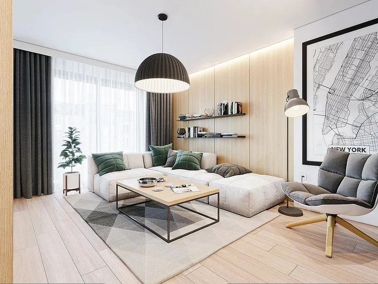 现代简约舒适风的居住空间