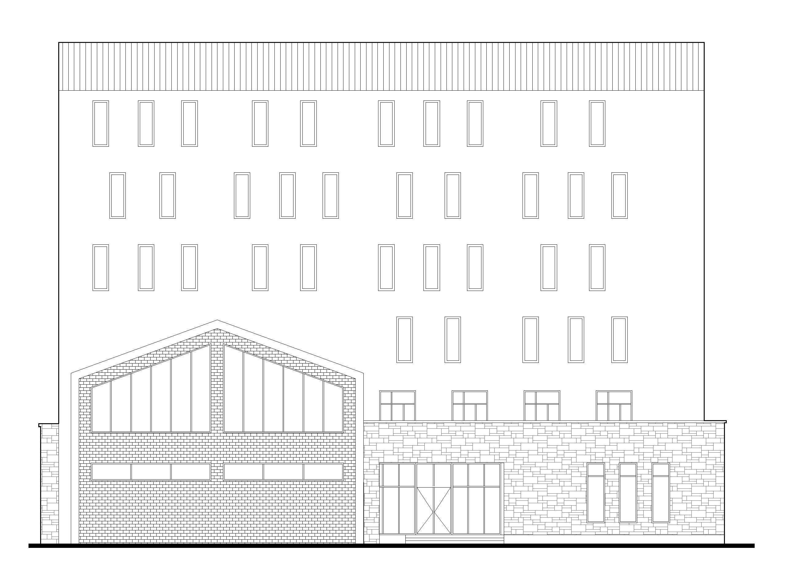 六层框架结构档案馆建筑施工图2018-立面图2