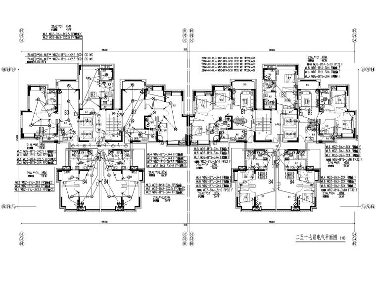 住宅楼现场施工布置图资料下载-[四川]18层住宅楼电气施工图