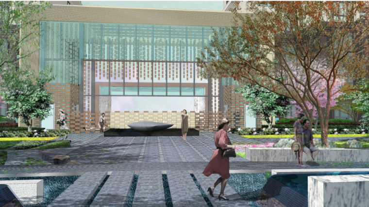 社区广场建模资料下载-[武汉]青扬社区广场景观方案修改深化设计