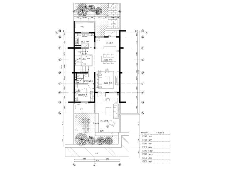 现代复式别墅效果图资料下载-[上海]现代三层复式别墅室内装修设计施工图
