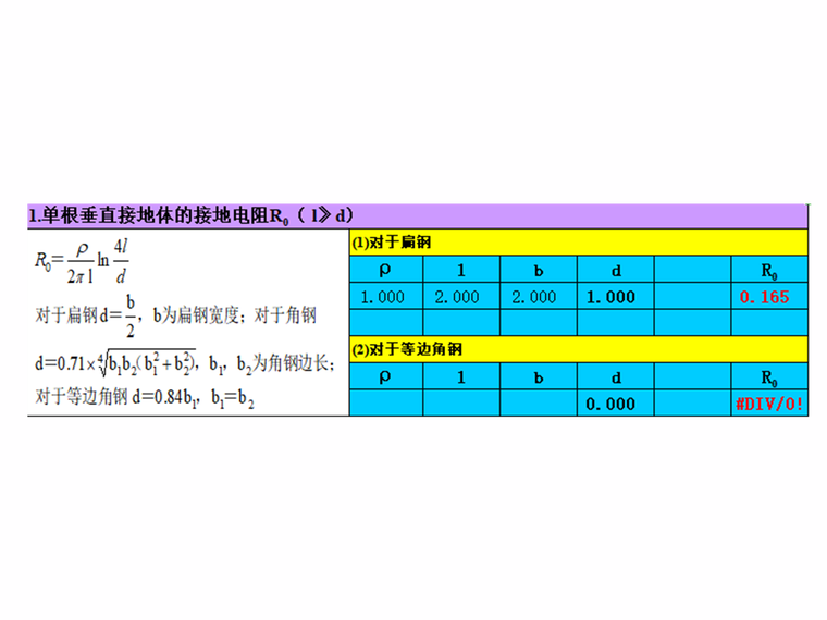 接地网接地电阻计算示例.pdf资料下载-接地电阻计算表格（xls）