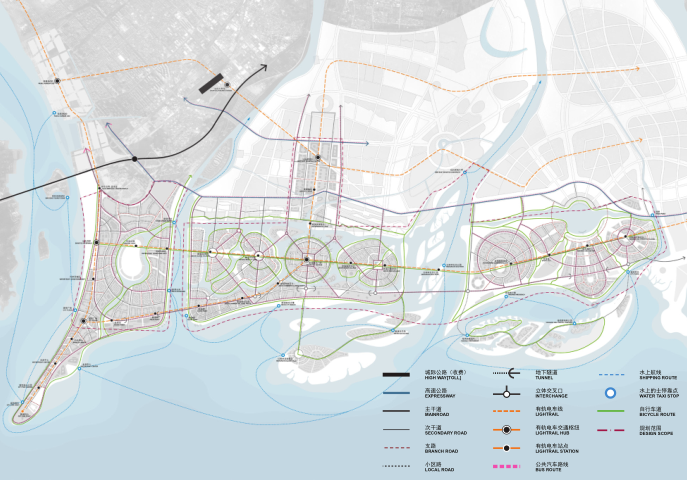 汕头海湾新区东海岸新城地区城市设计 交通规划png