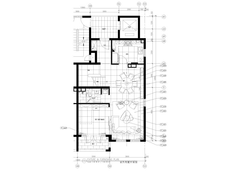 家居室内装修施工图资料下载-[上海]134㎡现代三居室复式室内装修施工图