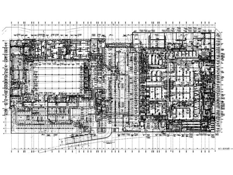 地下人防设计图资料下载-[深圳]6.4万平地下室空调通风设计图2019