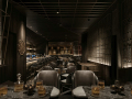 现代暗色调餐厅酒吧3D模型+效果图