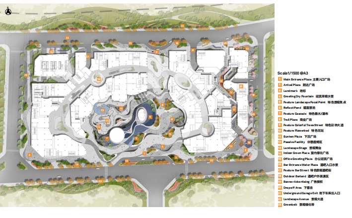 商业城环境 景观总平面图4