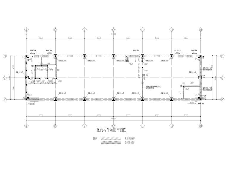 砖厂房构造资料下载-单层砖柱厂房改餐饮混凝土加固结施图2016