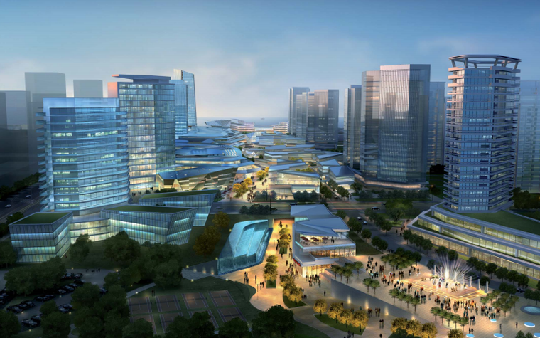 [山东]滨河现代化商业休闲中心城市规划-城市规划景观设计-筑龙园林