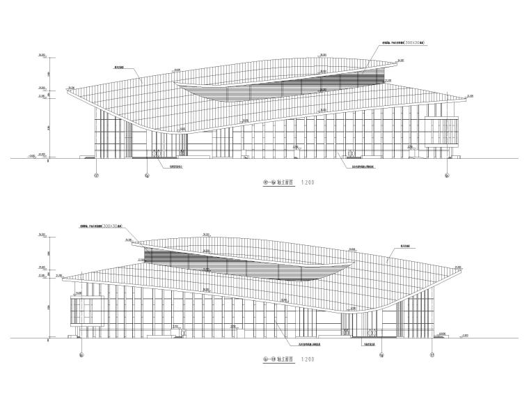 吉林大型四层框架剪力墙结构剧院建筑施工图_3