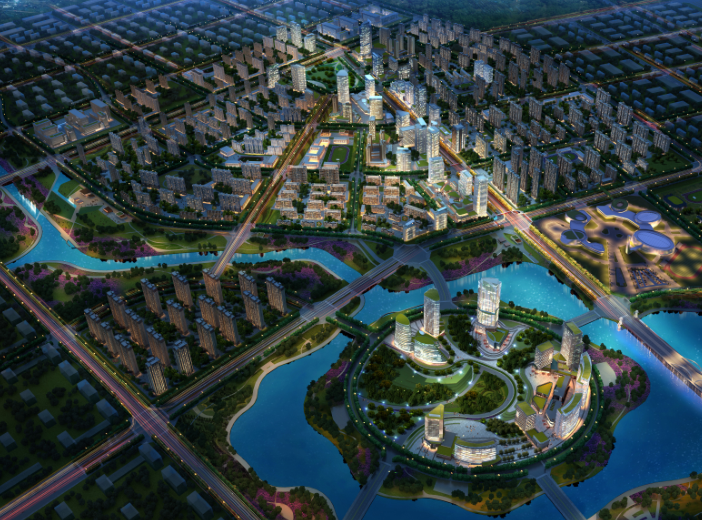 高新区中央商务区城市设计资料下载-郑州高新区概念性规划城市设计方案文本