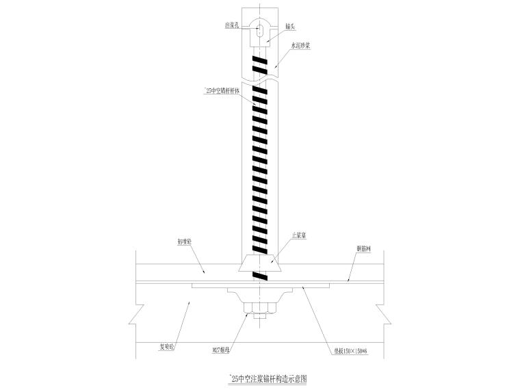 基础锚杆设计图资料下载-注浆及砂浆锚杆设计图2019（CAD）