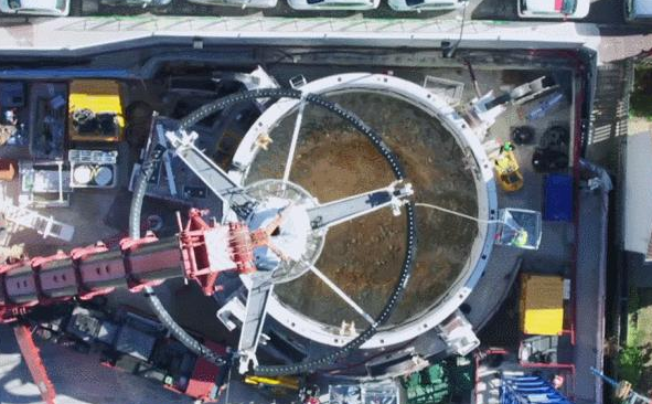 下沉式出入口su资料下载-​南京建首座垂直盾构技术沉井式车库