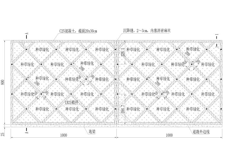 贵州锚杆格构梁支护资料下载-锚杆格构护坡大样图2019(CAD)
