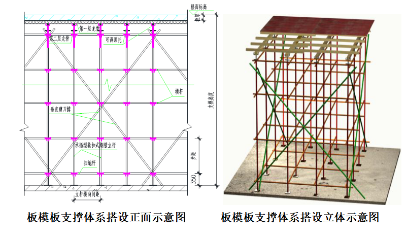 模板支撑体系搭设图片