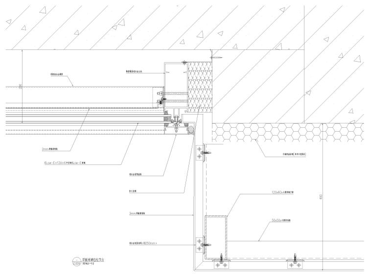 铝板与灯膜节点图资料下载-铝板幕墙节点图（CAD，21张）