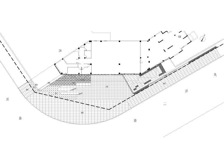 售楼处水施工资料下载-[宁波]北仑区售楼处周边景观项目CAD施工图
