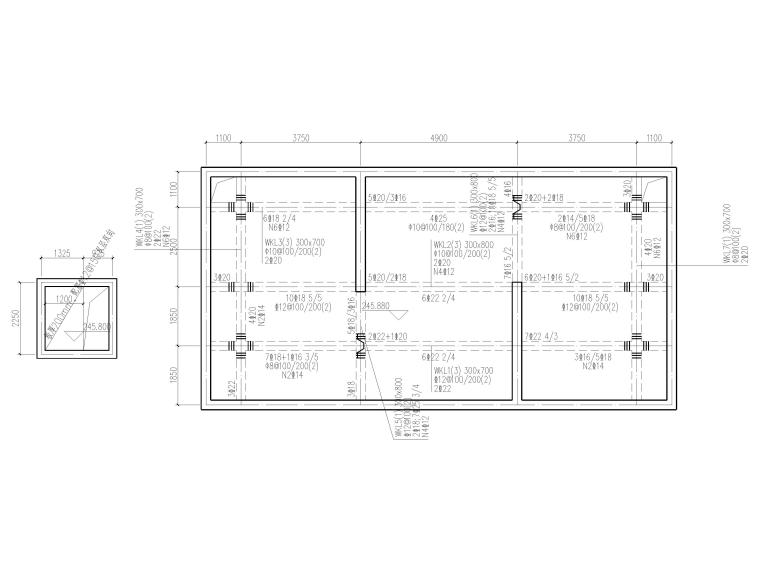 300T消防水池CAD图资料下载-消防水池结构施工图2020（CAD）