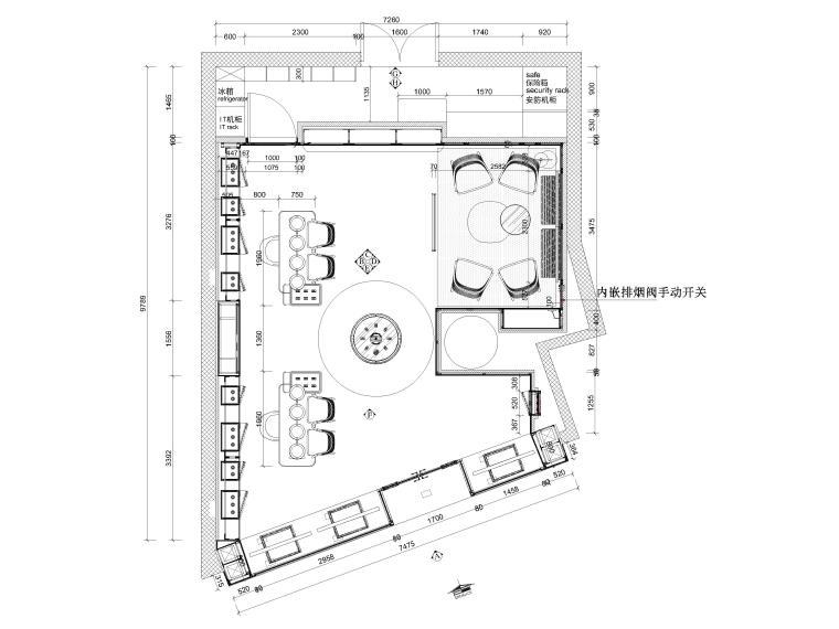 室内装修空调图资料下载-[上海]58㎡奢侈品手表店室内装修设计施工图