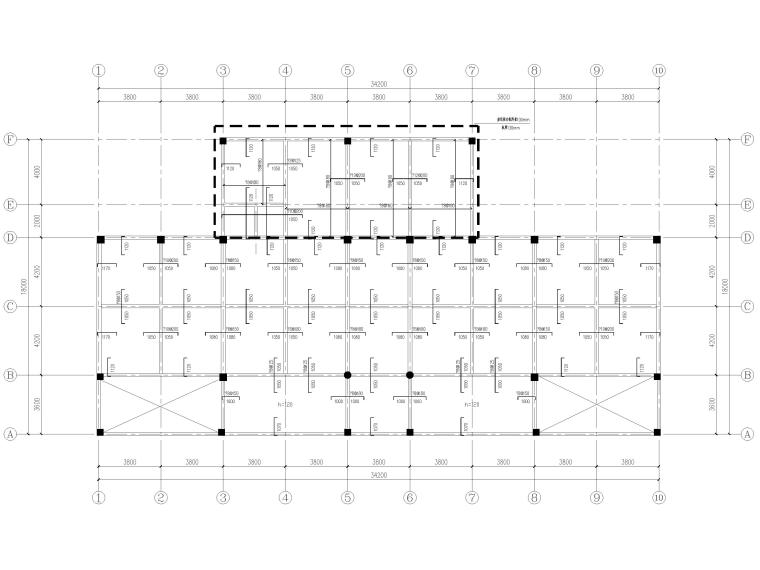 3层框架结构报告厅及食堂资料下载-[湖北]3层框架结构中学食堂结构施工图2016
