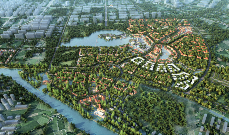 运河湿地小镇概念规划设计资料下载-[成都]主题度假小镇概念规划