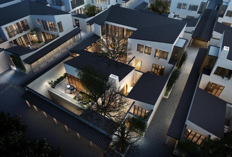 北京中粮瑞府别墅区建筑SU模型-sketchup模型-筑龙渲染表现论坛
