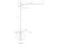 6米悬臂L杆路标结构设计图（CAD）