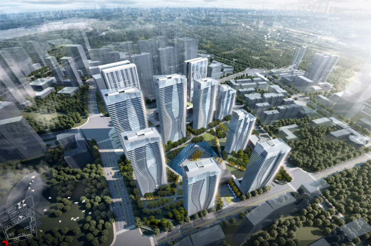 公寓设计规划资料下载-[武汉]超高层办公公寓规划投标方案2018